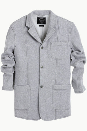 Cotton Fleece Blazer with 3 Buttons