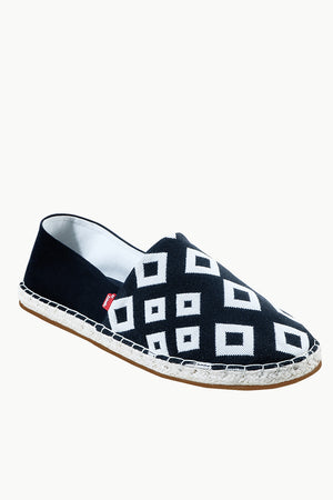 Mens Black n White Aztec Espadrilles