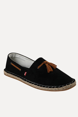 Black Suede Tassel Espadrilles