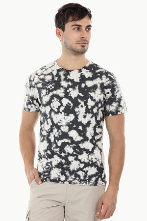 Blotch Effect Tie Dye T Shirt