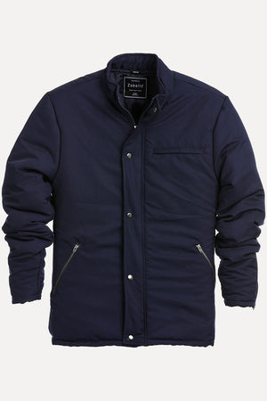 Men's Navy Padded Winter Zipper Jacket