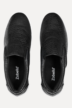 Faux Leather Loafer Plimsolls