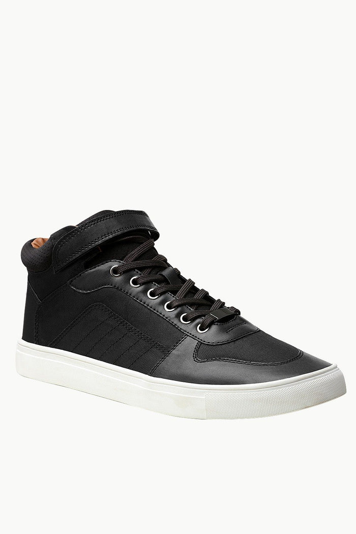 High Ankle Laced Black Plimsolls