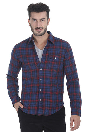 Windowpane Check Plaid Shirt Shirt With Lining