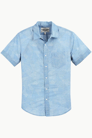 Men's Blue Bandana Print Shirt