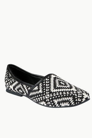 Men's Geometric Jacquard Slip-On Juttis