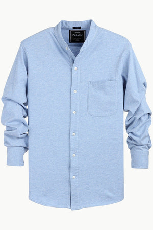 Men's Heather Baby Blue Knit Shirt
