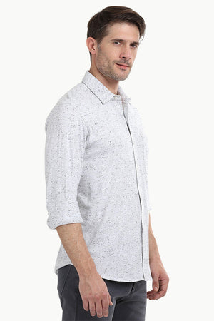 Men's Heather White Knit Shirt