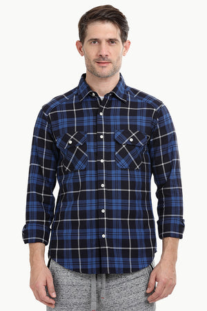 Men's Navy/Black Flannel Shirt