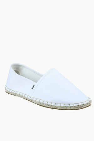 Men's White Canvas Basque Espadrilles