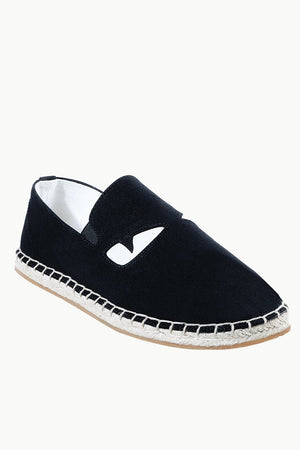 Mens Black Eye Patched Espadrilles