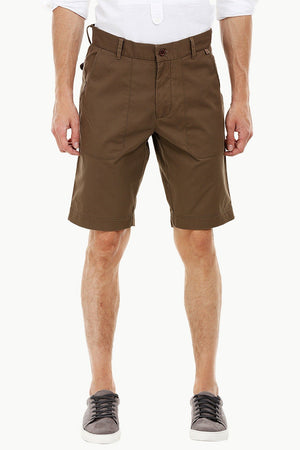 Mens Brown Patch Pocket Summer Shorts