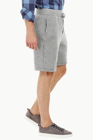 Mens Sports Grey Jacquard Knit Shorts