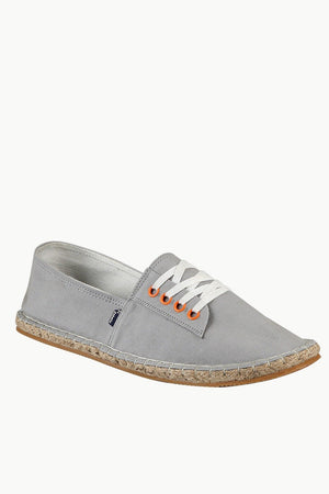 Mock Lace Up Grey Espadrilles