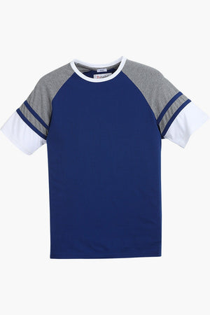 Raglan Cut & Sew Cotton T-Shirt