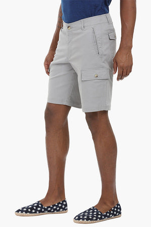 Cotton Shorts with Flap Pockets