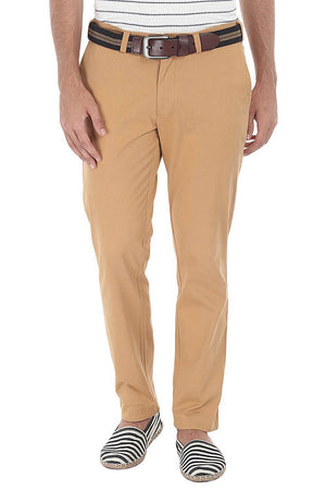 Stretchable Washed Cotton Peach Twill Chino Pants