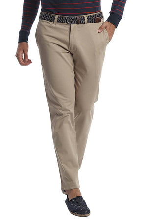 Stretchable Washed Cotton Peach Twill Chino Pants