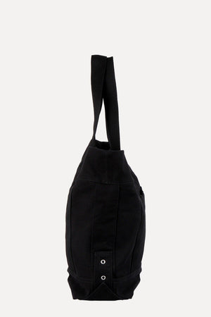 Throw In Black Canvas Tote Bag