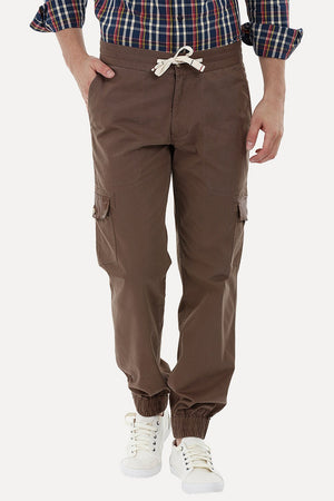 Twill Cargo Cuff Jogger Pants