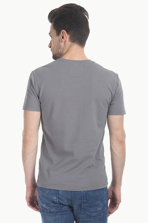 V Neck Slight Stretch Solid T- Shirt