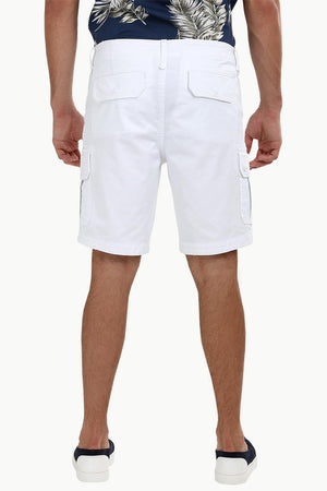 White Rugged Cargo Shorts