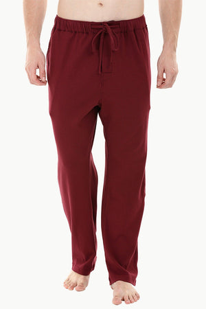Wine Red Knit Brushed Pyjamas