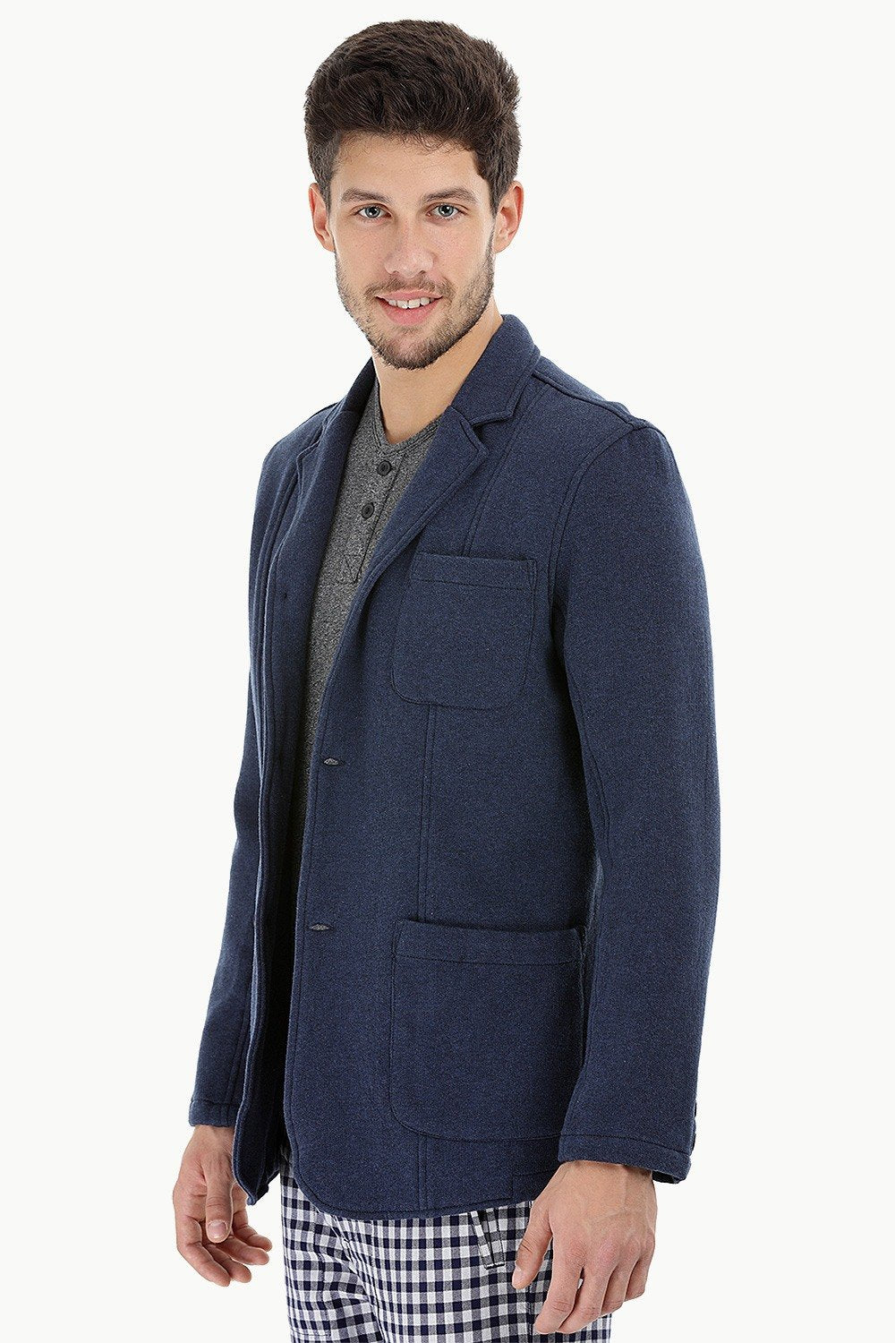 Fleece blazer mens clearance