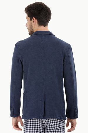 Cotton Fleece Blazer with 3 Buttons