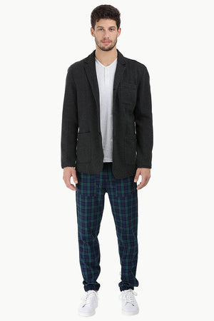 Cotton Fleece Blazer with 3 Buttons