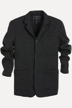 Cotton Fleece Blazer with 3 Buttons