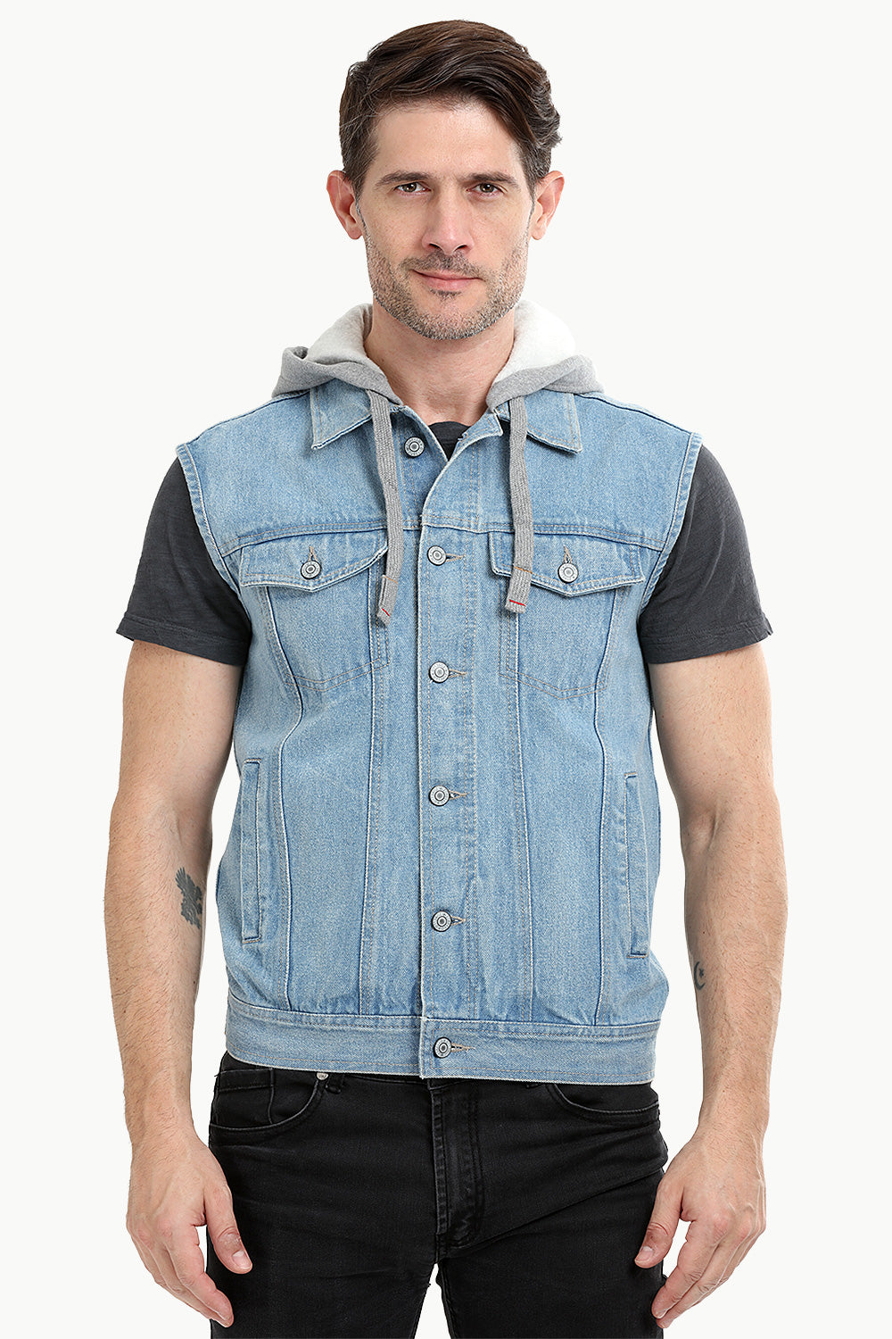 Yynuda Mens Lapel Vintage Solid Vest Classic Casual Sleeveless Denim Jacket   Fruugo IN