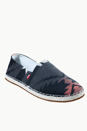 Mens Black Ditsy Jacquard Espadrilles
