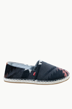 Mens Black Ditsy Jacquard Espadrilles
