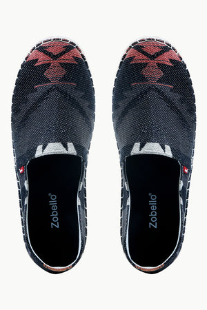 Mens Black Ditsy Jacquard Espadrilles