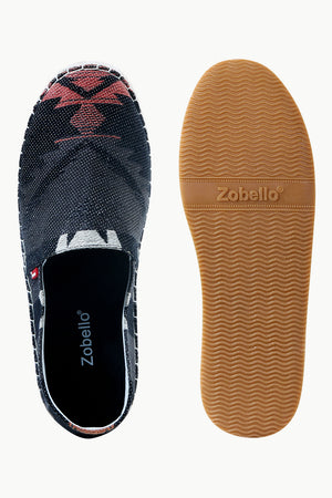 Mens Black Ditsy Jacquard Espadrilles