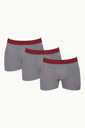 Solid Stretchable Brief With Side Fly- Pack Of 3