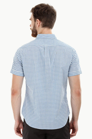 Baby Blue Gingham Check Shirt