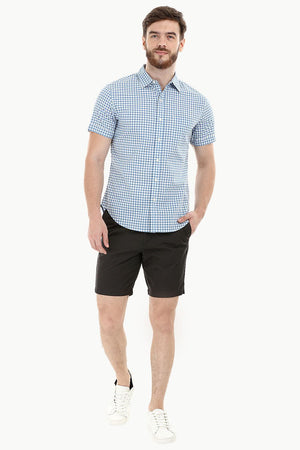 Baby Blue Gingham Check Shirt