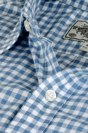 Baby Blue Gingham Check Shirt