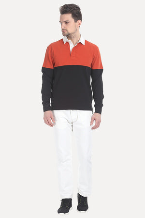 Solid Cotton Pique Rugby