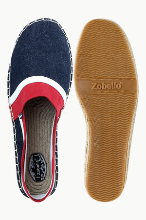 Men's Navy Cut N' Sew Denim Espadrilles