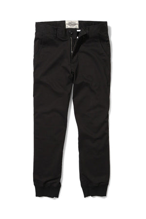 Black Cuff Jogger Twill Pants