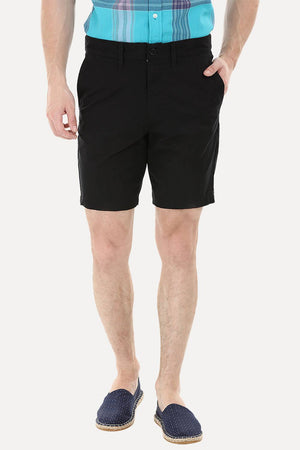 Black Twill Summer Chino Shorts