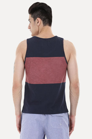Contrast Patch Floral Tank