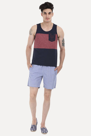 Contrast Patch Floral Tank