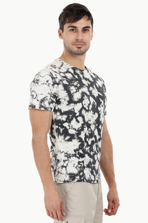 Blotch Effect Tie Dye T Shirt