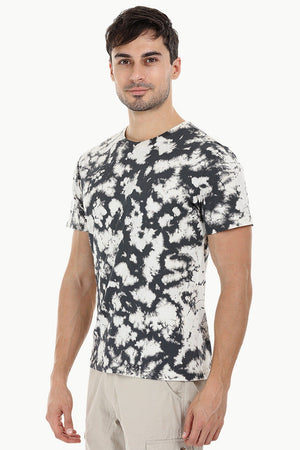 Blotch Effect Tie Dye T Shirt