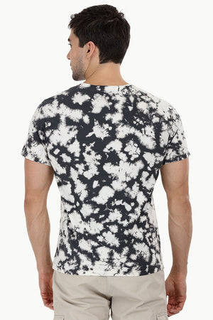 Blotch Effect Tie Dye T Shirt
