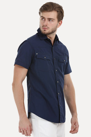 Bold Shirt with Detailed Pockets